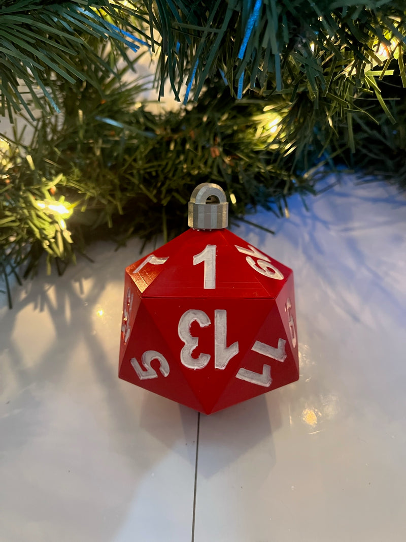 PREORDER Christmas Ornament - D20 Oversized Dice | Availably in Several Colors