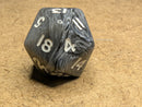 Chessex Rainbow Pearl Onyx/white d20 – Rare Single Die