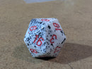 Chessex Speckled® Red Dalmatian d20 Rare / Out of Print Single Die 1990s