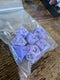 Chessex POD Set ; Purple with Black numbers 7-Dice Set
