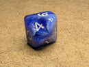Chessex Rainbow Pearl Lapis/white d10 – Rare Single Die