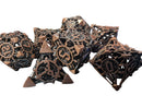 Hollow Metal Dice Set Copper 7pc Polyhedral RPG Dice