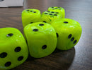 OUT OF PRINT Chessex Vortex® Green/Black 20mm d6 Pipped Die – Rare Single Die