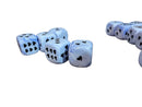 Chessex Ice Cream Light Blue D6 Dice – 16mm Rounded – Black Heart Pips – Rare OOP – Sold Individually