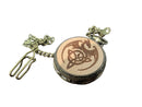 Mini Metal Dice Locket – Brass Finish with Wood Front