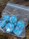 Chessex POD Set ; Blue with White numbers 7-Dice Set