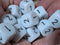 16mm Custom D6 Dice – Probability (1,1,1,2,2,2) – Black Print – Sold Per Die