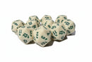 Ivory White/Green Countup&down™ d20 – 25mm Limited Edition Chessex Prototype | Single Die Counter d20