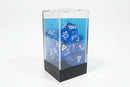 Chessex Borealis Sky Blue/White Polyhedral 7-Die Set – OOP New Glitter (Non-Luminary, Rare)