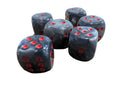 Chessex Velvet 20mm Pipped d6 - Black/Red (Single Die)