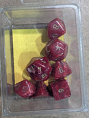 Chessex Vortex® Burgundy/Gold 7-Die Set – OOP Rare Vintage Polyhedral Dice