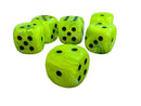 OUT OF PRINT Chessex Vortex® Green/Black 20mm d6 Pipped Die – Rare Single Die