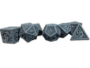 Obsidian Black – Irregular Pattern Fill | 7-Dice RPG Set