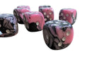 Chessex Gemini 20mm Pipped d6 - Black-Pink/White (Single Die)
