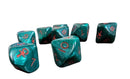 earl Green w/Red Ankh D10 Dice Numbered 2-10 w/Ankh on one side (sold per piece)