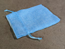 Light Blue Drawstring Dice Bag – Soft Fabric RPG Storage Pouch