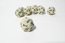 Ivory White/Green Countup&down™ d20 – 25mm Limited Edition Chessex Prototype | Single Die Counter d20