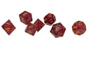 Red Dragon Fruit Forged in Frost Dice Set (Resin Dice) Sharp Edge Dice