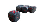 Chessex Velvet 20mm Pipped d6 - Black/Red (Single Die)