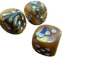 Chessex Gemini 20mm Pipped d6 - Blue-Gold/White (Single Die)