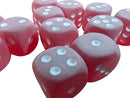 RARE OOP Chessex Frosted™ Red/White 16mm d6 Dice Block – 12 Dice Set LE406