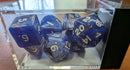 Chessex CHX 23306 – Lapis / White Rainbow Pearl Polyhedral 7-Die Set (RARE / OOP)