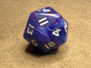 Chessex Rainbow Pearl Lapis/white d20 – Rare Single Die