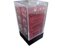 RARE OOP Chessex Frosted™ Red/White 16mm d6 Dice Block – 12 Dice Set LE406