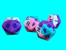 Oversized Silicone d20 Dice – Soft, Quiet Roll – Colorful RPG Dice 22mm (sold per piece)