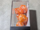 Chessex Amber White Rainbow Pearl Polyhedral Dice Set (CHX 23302) | Rare Dice Set