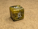 Chessex Rainbow Pearl Tortoise Shell/white d6 – Rare Single Die