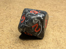 Chessex Rainbow Pearl Onyx/red d10 – Rare Single Die