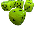 OUT OF PRINT Chessex Vortex® Green/Black 20mm d6 Pipped Die – Rare Single Die