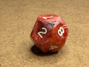 Chessex Rainbow Pearl Garnet/white d12 – Rare Single Die