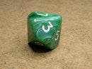 Chessex Rainbow Pearl Peridot/white d10 – Rare Single Die