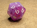 Chessex Rainbow Pearl Amethyst/white d20 – Rare Single Die