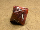 Chessex Rainbow Pearl Garnet/white d8 – Rare Single Die
