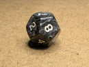 Chessex Rainbow Pearl® Onyx/White d12 – Out of Print 1990s Rare Single Die