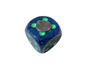 Lustrous® Dark Blue / Green Pips 50mm Giant d6 (RARE SIZE)