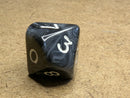 Chessex Rainbow Pearl Onyx/white d10 – Rare Single Die