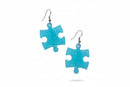 Chessex Cirrus Puzzle Piece Earrings – Deep Blue Acrylic Dice, Pair