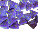 Pearl Purple d4 Die with Green Numbers – Single Polyhedral Die