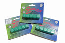Set of green letter stamps in packaging with 'Smootdice' branding on a white background.