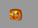 Dark Amber Transparent D6 Dice – 16mm Rounded Corner – White Pips – Sold Individually