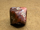 Chessex Rainbow Pearl Garnet/white Tens 10™ – Rare Single Die
