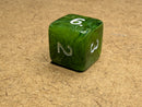 Chessex Rainbow Pearl Peridot/white d6 – Rare Single Die