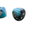 Chessex Gemini 20mm Pipped d6 - Black-Shell/White (Single Die)