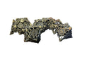 Hollow Metal Dice Set Antique Brass/Gold 7pc Polyhedral RPG Dice