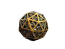 Gold Hollow Metal d60 Die – Cage Design – Heavy RPG Dice – 1–60