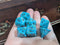 Chessex POD Set : Blue with Black numbers 7-Dice Set
